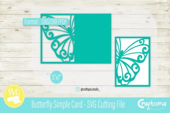 Download Butterfly Simple Card – SVG Cutting File - Simple Collection