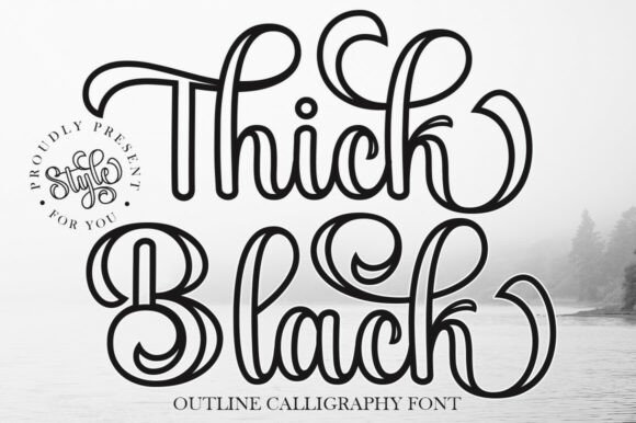 Download Thick Black Outline Otf - Thick Collection